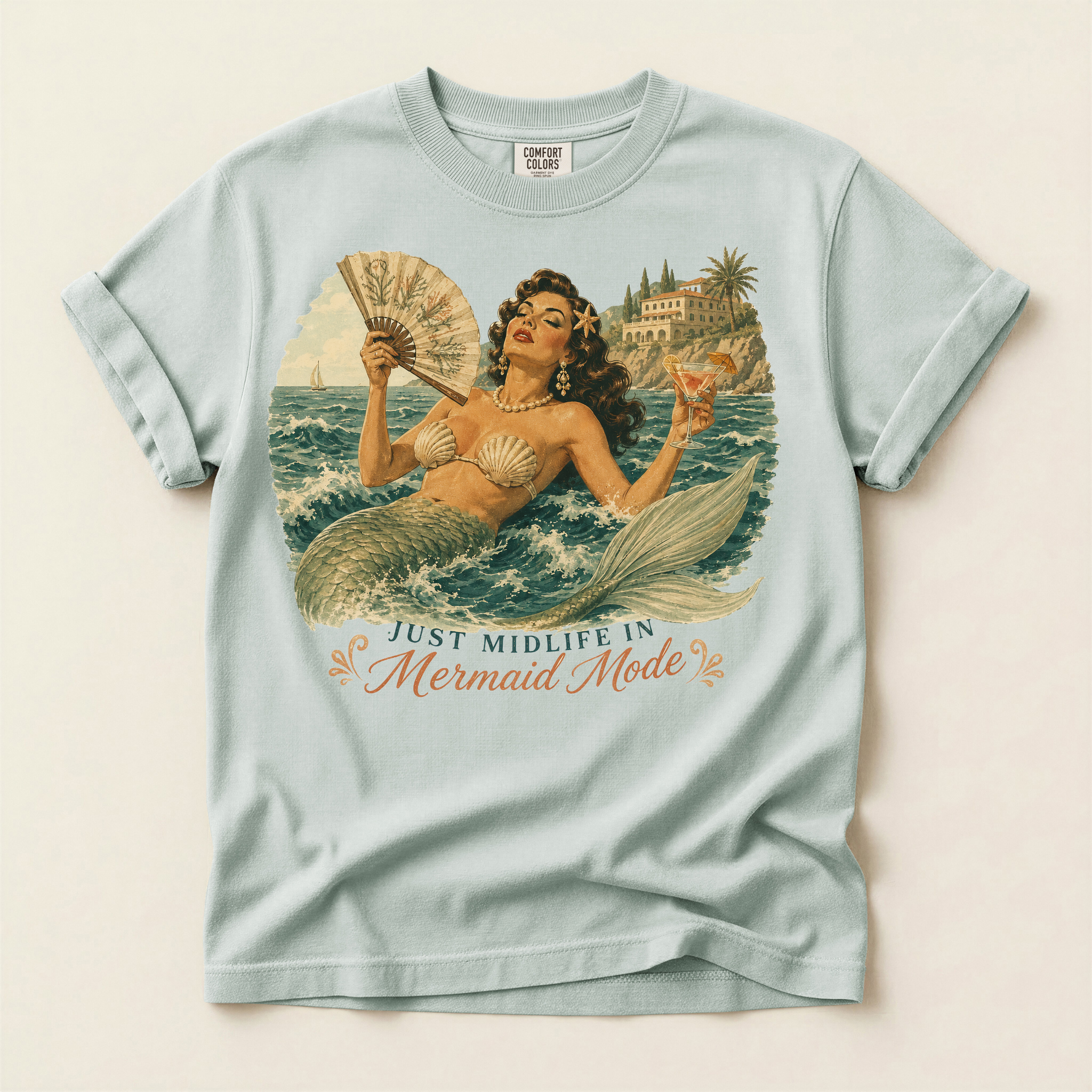 Mermaid Mode Graphic Tee