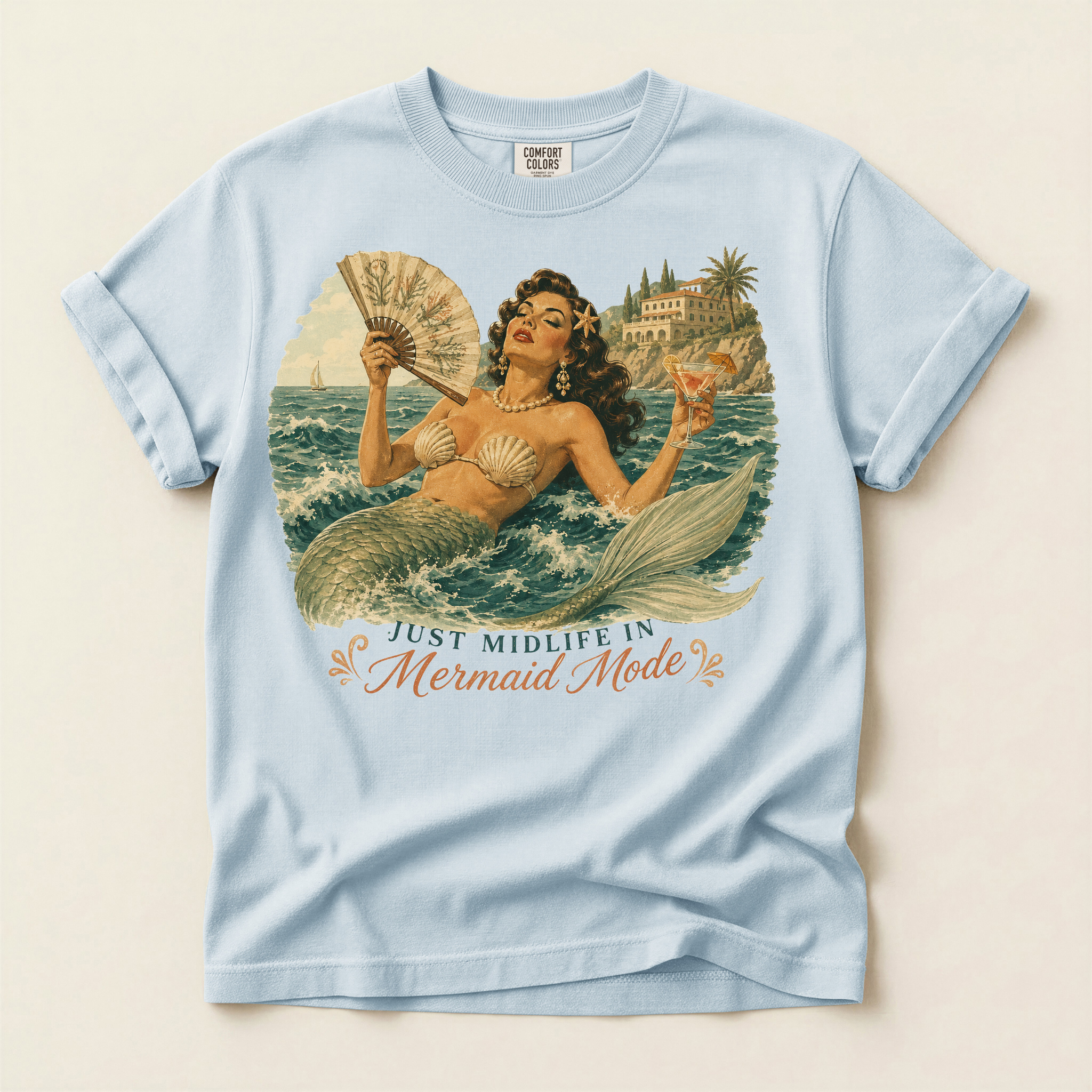 Mermaid Mode Graphic Tee