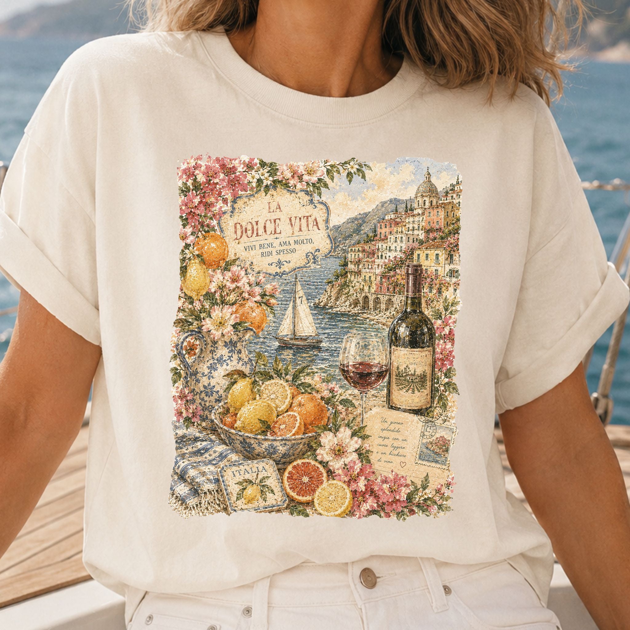 Italian Coastal Graphic Tee