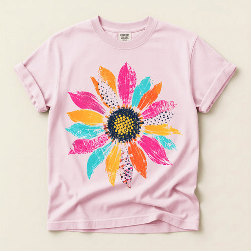 Abstract Flower Graphic Tee