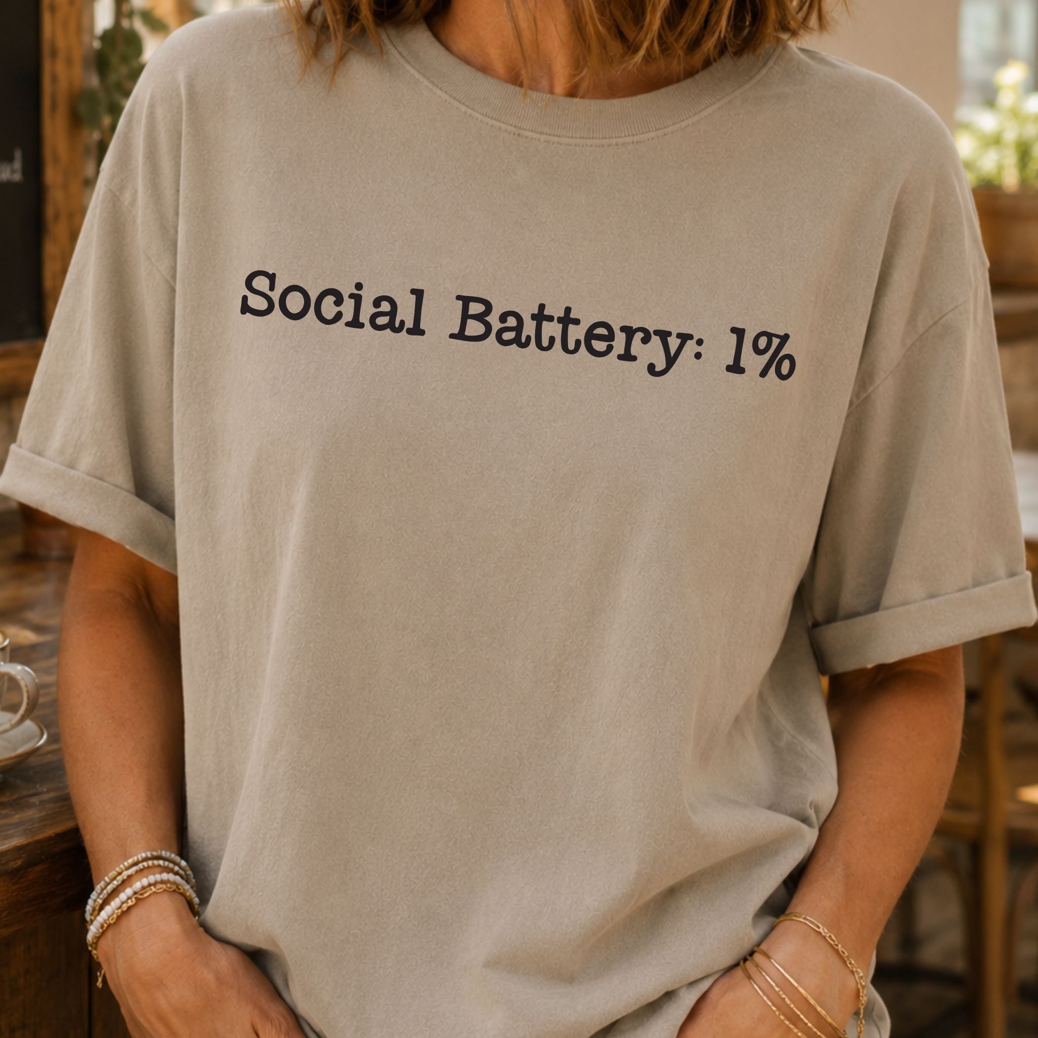 Social Battery 1% T-Shirt
