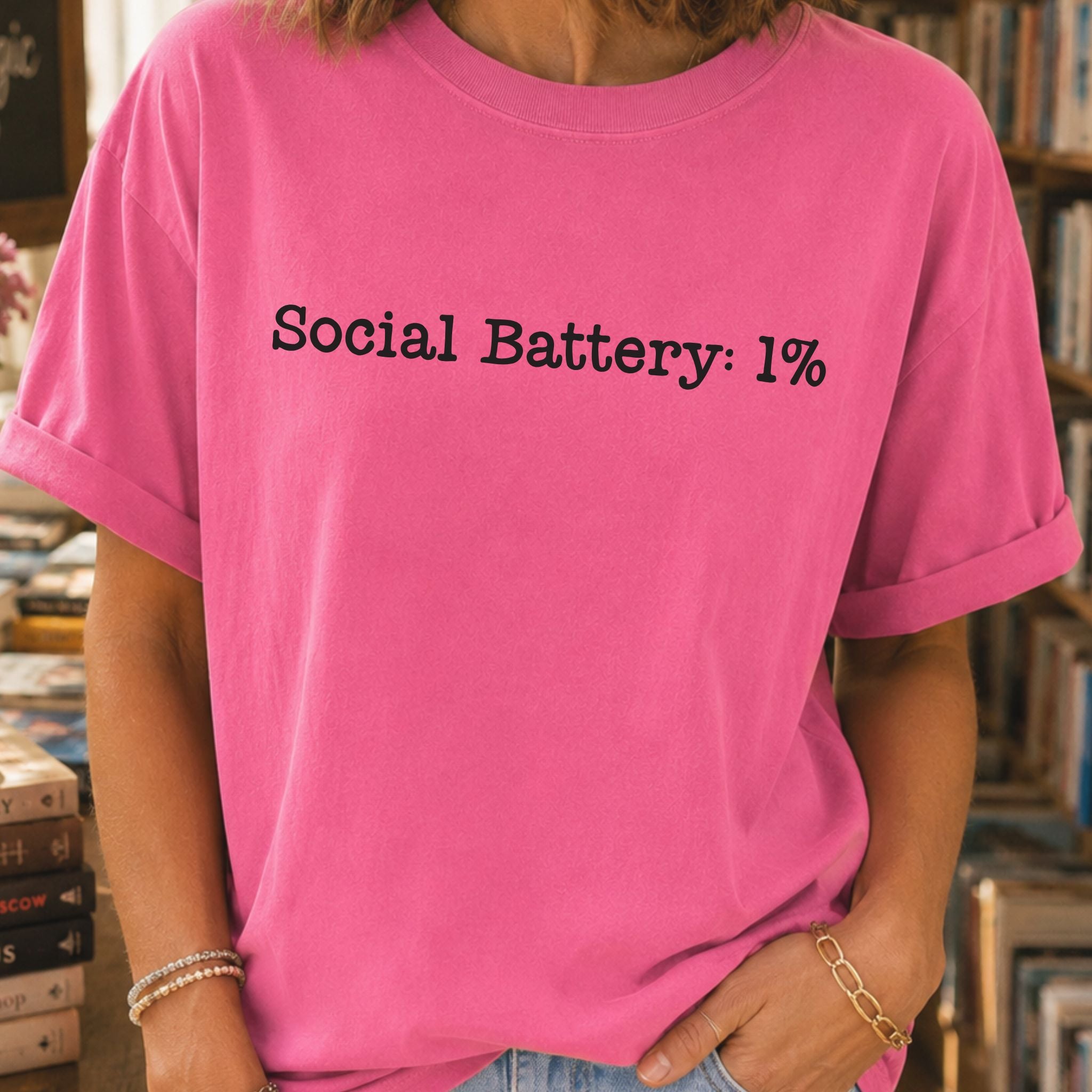 Social Battery 1% T-Shirt