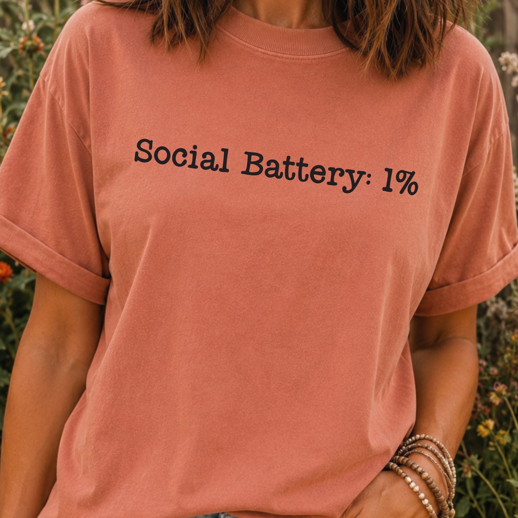 Social Battery 1% T-Shirt